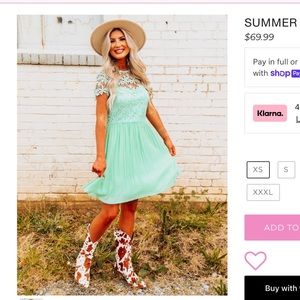 3xl Mint lace dress